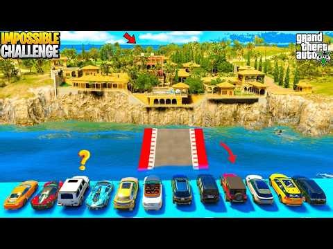 GTA 5: Indian Cars Vs Super Cars | IMPOSSIBLE Miracle Island Jump Challenge | gameplay