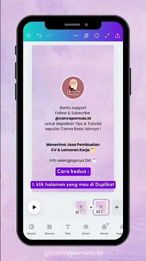 Cara Duplikat / Copy Halaman Desain di Canva✨ #canvatips #tutorial
