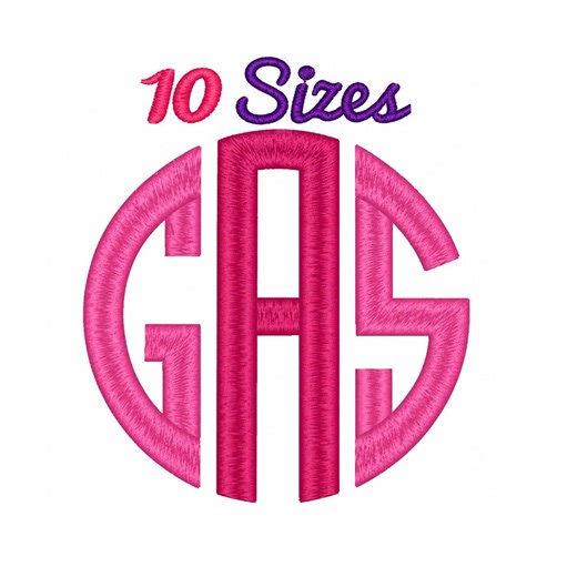 Circle Monogram Embroidery Font Machine Embroidery Fonts File Pack Set 10 Sizes Digital Embroidery Design | Instant Download - Etsy