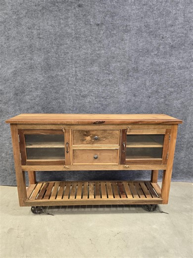 Reclaimed Natural Teak Wood Console Table Kitchen Island Work Station - Etsy