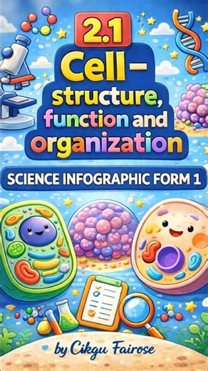 SCIENCE FORM 1 (2.1: 2.1 \rCell –\rstructure, \rfunction and \rorganization)
