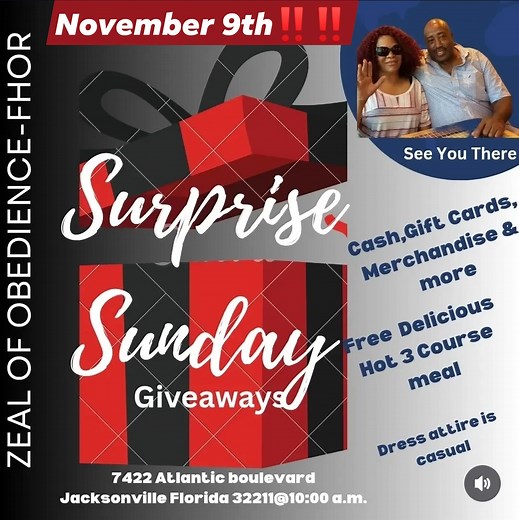 WE'RE HAVING A BLESSING SESSION🙌🏾🙌🏾🙌🏾 COME VISIT US THIS SUNDAY‼️‼️ 7422 ATLANTIC BLVD JAX,FL WORSHIP SERVICE STARTS @10AM | Zeal of Obedience Ministries