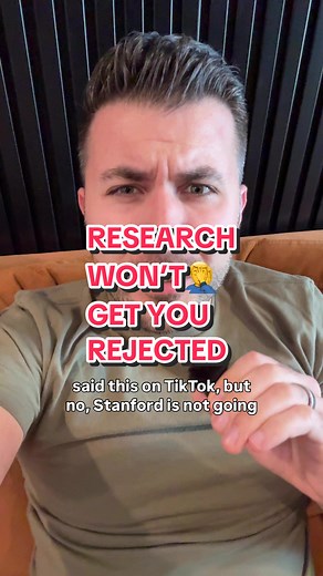 STANFORD WILL NOT REJECT YOU FOR SCIENCE RESEARCH 🔬 Of all the absurd garbage that gets called “college admissions advice” on TikTok, I never thought I would be in a position where I have to explain to people that science research will not get you rejected from top colleges, including Stanford. Real science research where you work with a PhD mentor on an original question and do a real experiment is always gonna be valuable because it’s extremely difficult and rare and shows a lot of the same c