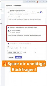🔥 Teams & Outlook: Abwesenheitsnotiz einstellen! #teams