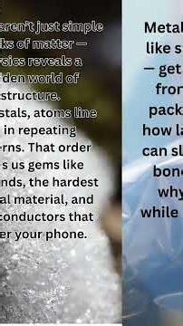 Complex Solids | Science Snapshots #crystals