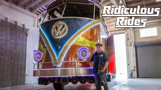 The giant 13ft high VW party bus