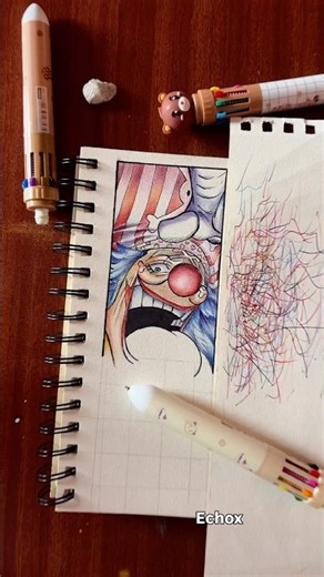 Buggy pen drawing one piece #art #anime #pendrawing #onepiece #luffy #buggy #shorts