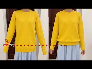 How to Shorten a Sweater Without a Sewing Machine! 4 Easy Repair Tips