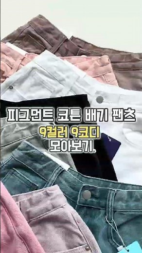 #핑크시슬리 9가지 컬러 팬츠 9가지 코디 모아보기✨