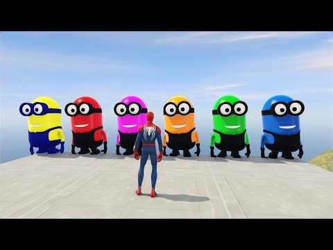 GTA 5 Red Spiderman VS Red/Green Minion! 💥 Epic Ragdolls & Fails 😂 #41