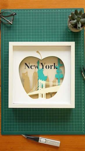 DIY New York Shadow Box | Easy Layered Papercraft SVG 🗽✨