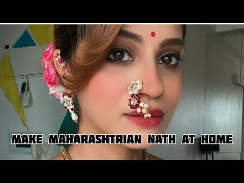 Easy Maharashtrian Nath | DIY | festival look #diy #festival #handmade #saree #nath #artwork