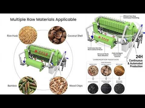 biochar pyrolysis machine# #Charcoal Making Machine #bicohar making machine#Biochar #Carbon Removal