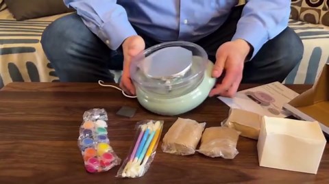 Alldeer Mini Pottery Wheel Kit - 4.7" Turntable Electric Clay Wheel with Foot Pedal, Adjustable Speed Ceramic Making Machine with 8 Pottery Shaping Tools, Craft Kits for Kids