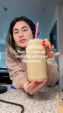 How to make an iced latte with your Nespresso #nespressovertuo #espressocoffee #baristacoffee