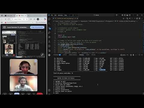 Proyecto Integrador - Programación 1 - Gestión de Datos de Países