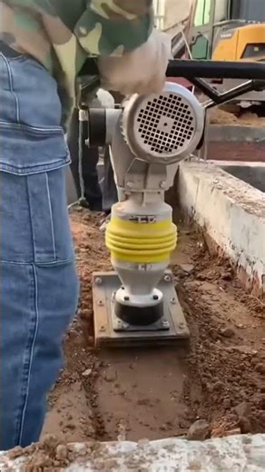 Soil compaction using tools for strong house foundation #shorts