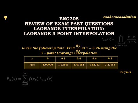 Numerical Differentiation Using the general Lagrange 3 point Formula