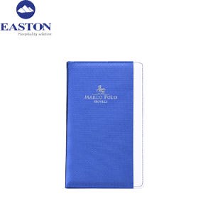[Hot Item] Custom Durable Hotel Blue and White Leather Bill File Folder