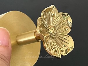 Brass Flower Wall Hook: Nordic Coat/towel Hanger - Etsy