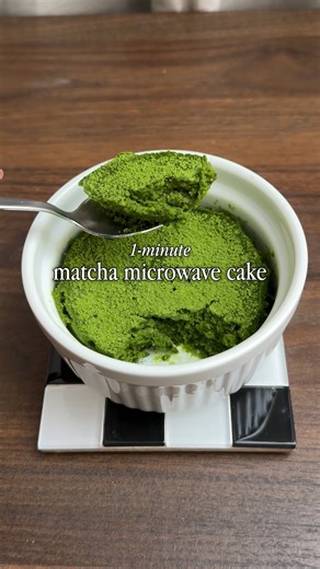Michelle Kanemitsu ✿ Matcha, Travel, Style on Instagram: "my latest dessert obsession 💚 this super easy 1-minute matcha microwave cake! 🍵🍰 happy matcha monday ep. 53 ⭐️ this single serve matcha cake is simple to make with ingredients you probably already have, and turns out moist and fluffy every time! ☁️ RECIPE: • 1/2 tbsp melted unsalted butter • 3 tbsp flour • 1 tsp matcha powder (@mizubateaco’s Signature Matcha - gifted with no obligation to post, opinions are all my own) • 1/4 tsp baking