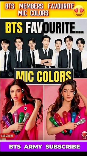 BTS Favourite Mic Colors😍