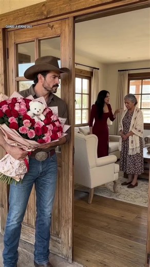 Julián llegó antes de tiempo con un enorme ramo de flores para sorprender a Renata… pero terminó... #novelas #NocheBuena #DiosEsAmor #historiadelalma #reflexiones