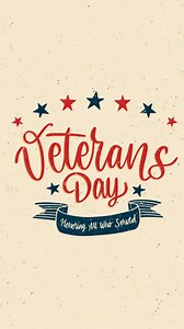 Free stock video - An animation of a veterans day lettering