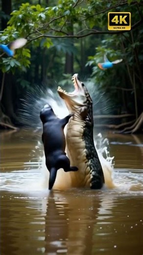 Otter vs. Caiman: Epic Jungle Showdown! Watch the Incredible Escape | #Wildlife