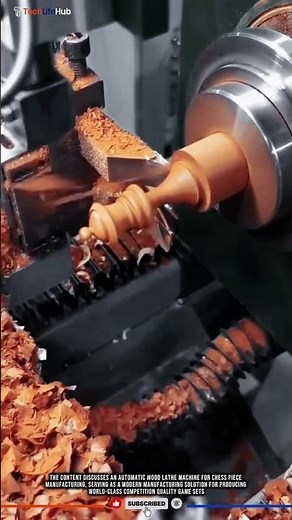 Innovation Wood Lathe: Chess Piece Manufacturing, CNC Precision, Perfect Shape Accuracy