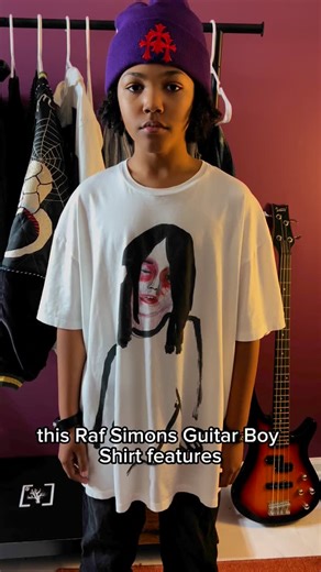 devon | Raf Simon’s Guitar Boy T-Shirt The Raf Simons Guitar Boy T-shirt from Fall/Winter 2015 features a striking black and white graphic of a... | Instagram
