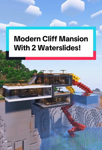 Build a Luxurious Modern Bali Cliff Mansion in Minecraft