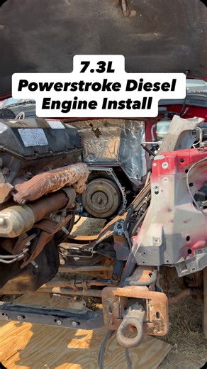 @cowboycustomdiesel on Instagram: "UPDATE: engine is in! Follow along as we finish up this 7.3 engine install and see if it will start next! #73powerstroke #engineswap #powerstrokediesel #dieseltrucknerds #7point3 #superdutynation #powerstroke #projecttruck #workinprogress #dieseltruckaddicts #dieselperformance #seventhree #superduty #7three #7🌲 #cowboycustomdiesel #truckbuild #fordpowerstroke #truckbuilds #motorswap"