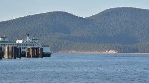 Just another beautiful afternoon in Anacortes! State ferry Issaquah departs Ship Harbor terminal on the west side. | Anacortes Today