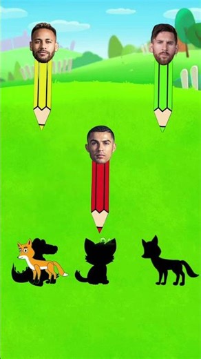 Color Pencils Matching Animal Shadows#shorts