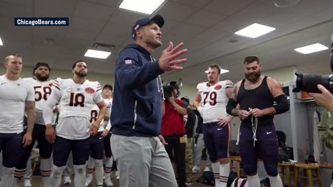 Ben Johnson celebrates Bears' come-from-behind win vs. Bengals