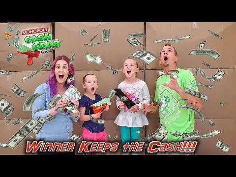 Monopoly Cash Grab with Real Money in Real Life! Winner Keeps the Cash!!!