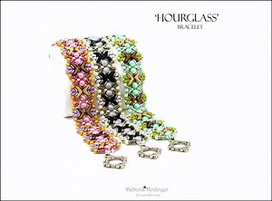 Bead Pattern Beaded Bracelet Hourglass Made With Rounduo, EVA, Miniduo, O Beads, Round Beads and Seed Beads - Etsy Canada