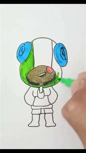 Brawl stars drawing:LEON #art #drawing #howtodraw