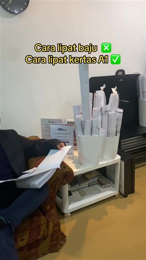 1.9K views · 12 reactions | Buat newbie, ini cara mudah lipat kertas A1 #szdesignshare #szdesigninfo #lipatkertasA1 | SZ Design Studio | Facebook