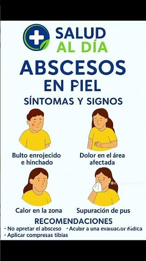 síntomas y signos de los abscesos en piel #abscesos #piel #infecciones #bacteria