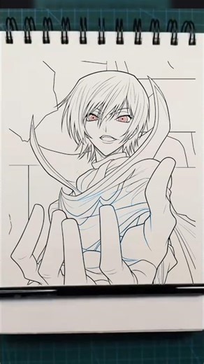 Trending Drawing Lelouch from Code Geass✍️🔥#drawing#art#howtodraw #shorts #anime#codegeass #trending