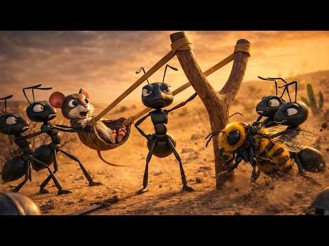 The War For Survival: Ant Army vs. The Wasp to Capture The Mouse 🐜 | Funny Kingdom Ant Cartoon