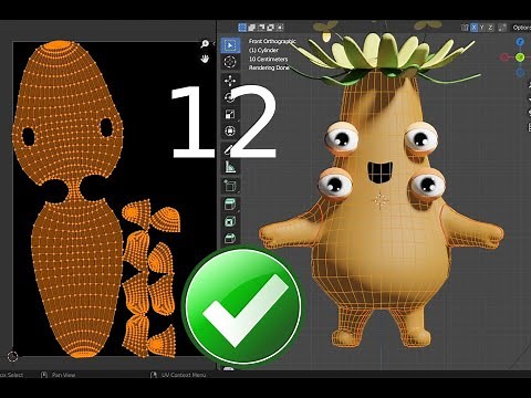 como pintar texturas en blender (uv unwrap)