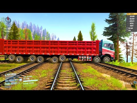 Cars vs TrainTracks | Gaming Video Part 147 #mudrunner #beamngdrive