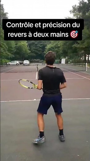 Contrôle et précision du revers à deux mains 🎯 #tennis #backhand #tennispractice