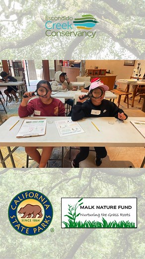 Our 3rd grade field trip season has come to a close, so we're reflecting on our favorite moments! A BIG thank you to 🌷California State Parks Outdoor Equity Grant Program @CAStateParks and 🌻Malk Nature Fund for funding this program and making all of this outdoor learning possible🔍🌱. Our Habitats Program brings every 3rd grader in the Escondido Union School District to Elfin Forest Recreational Reserve🌿 for a day of inquiry-based exploration. Visit our website at www.escondidocreek.org/educat
