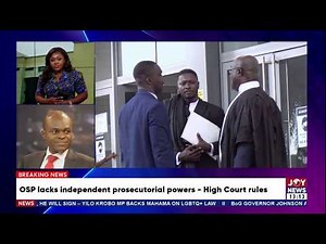 🚨BREAKING: Major Legal Blow as High Court Rules OSP Lacks Prosecutorial Powers