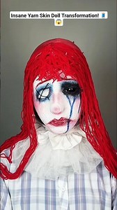Insane Yarn Skin Doll Transformation! 🧵😱 #talhazulfiqar #horrormakeup #yarnskin #yarnmakeup #doll