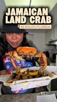 Jamaican land crab in Florida! #seafood #jamaicancrab #crabcurry